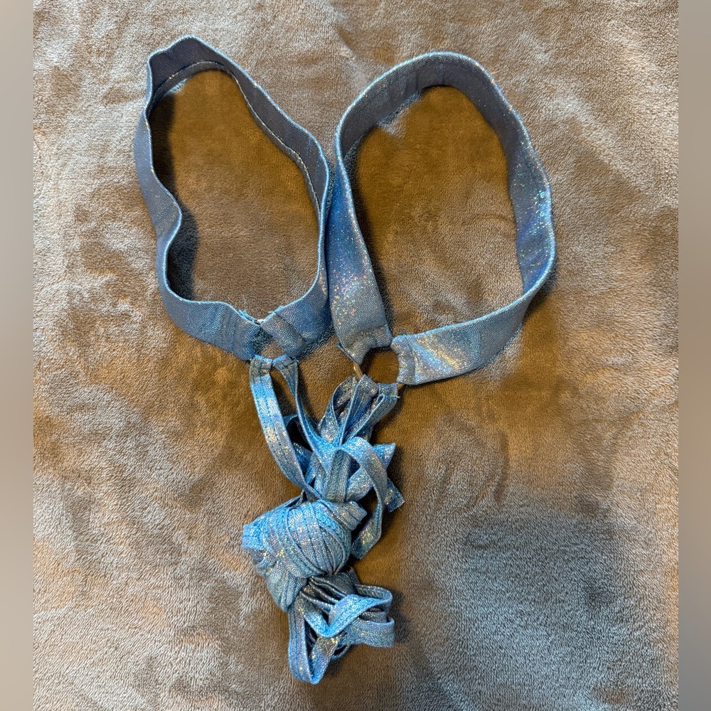 Roma Blue Sparkly Leg Wraps